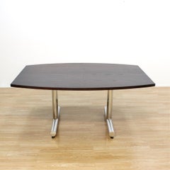 Table vintage en chrome britannique par Tim Bates pour Pieff Furniture