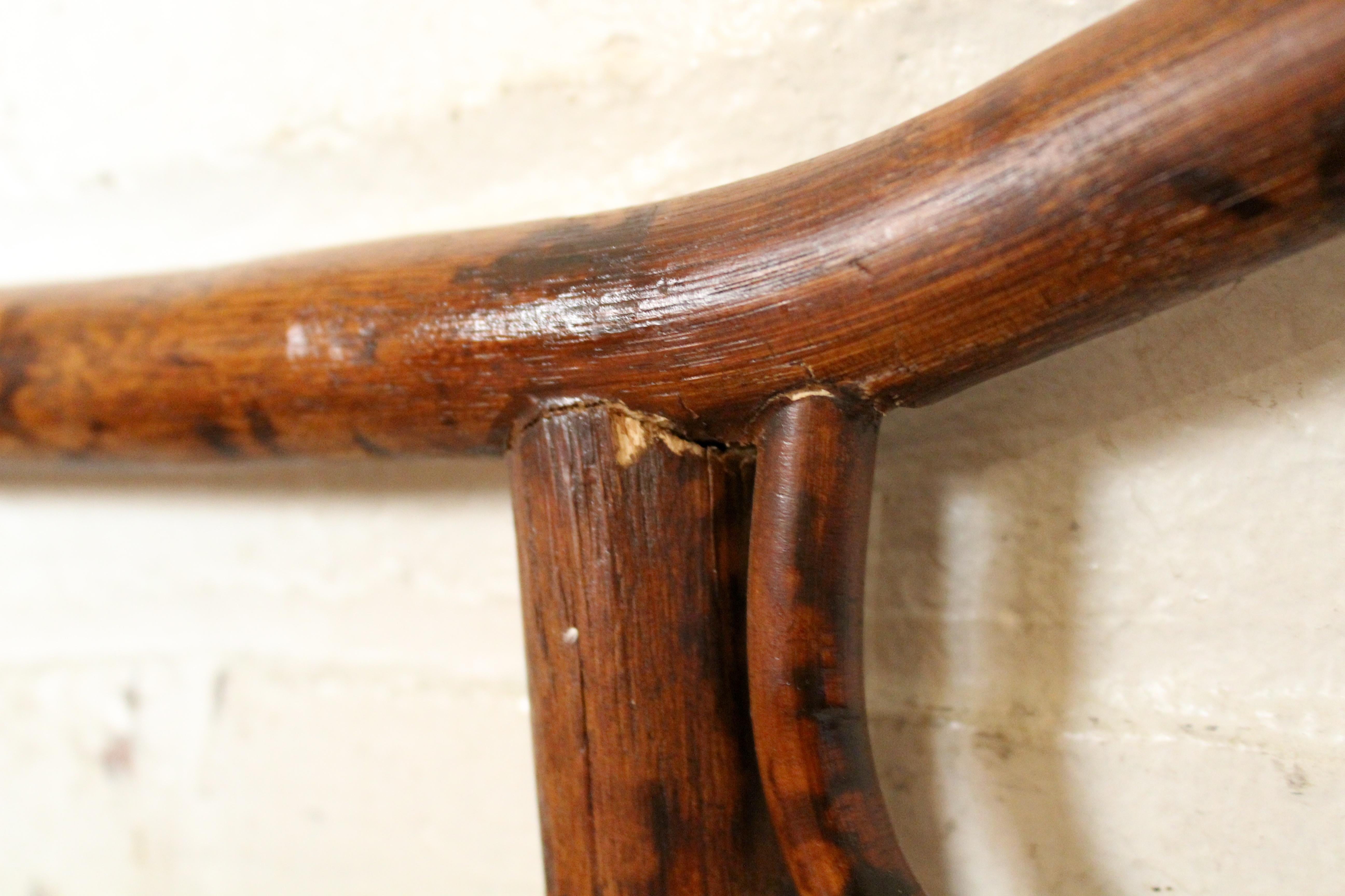 Vintage British Colonial Faux Bamboo & Grasscloth Desk For Sale 8