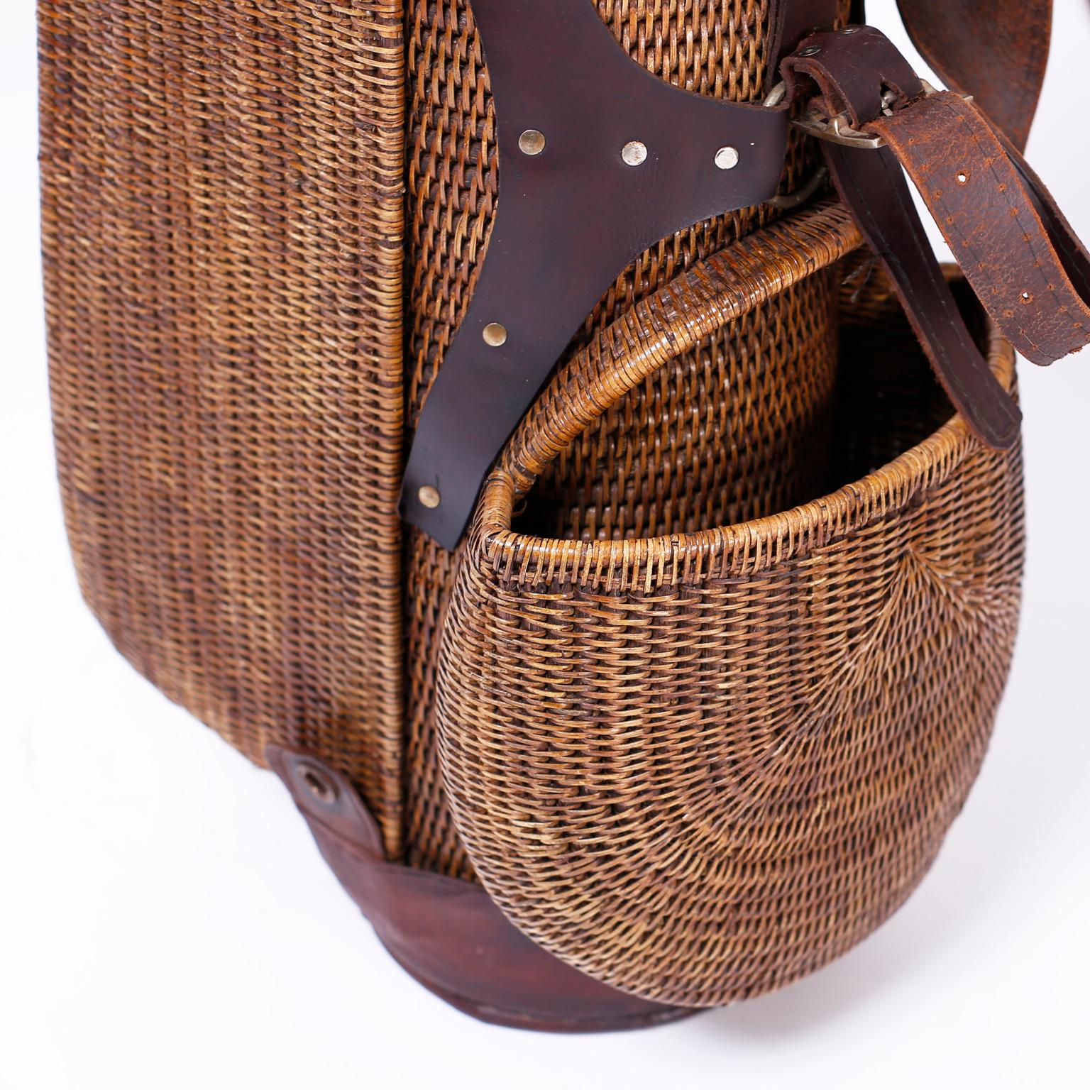Wicker Vintage British Colonial Style Golf Bag