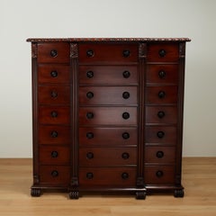 Vintage British Colonial Style Tall Chest of Drawers