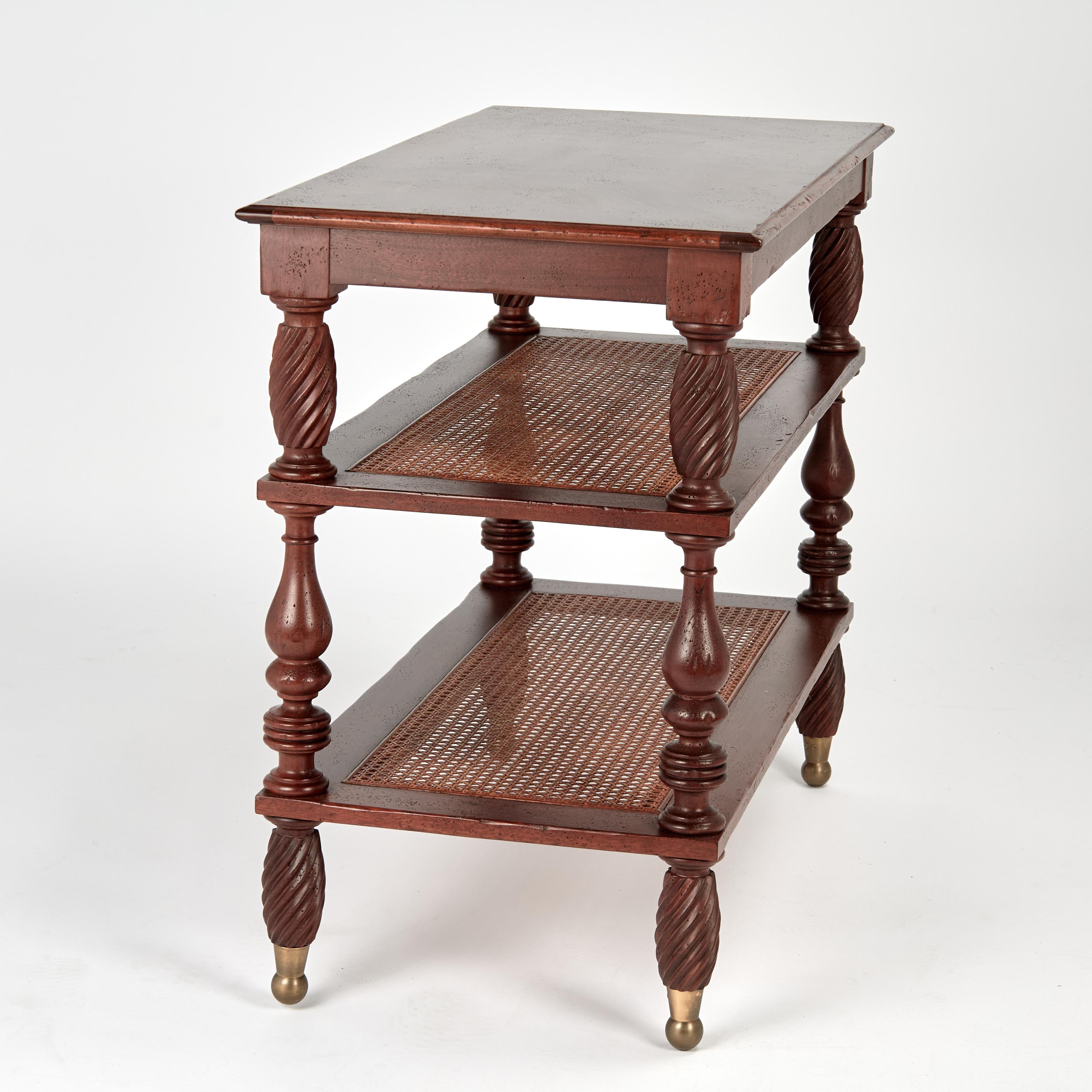 Vintage British Colonial Style Three Tiered Stand By Milling Road im Angebot 1