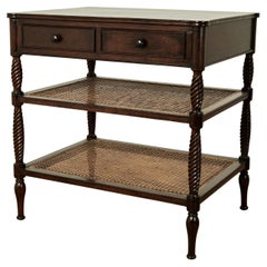 Vintage British Colonial Style Three Tiered Stand