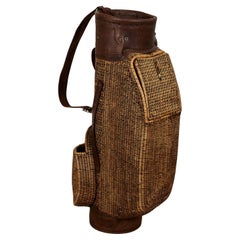 Vintage British Colonial Style Wicker Golf Bag