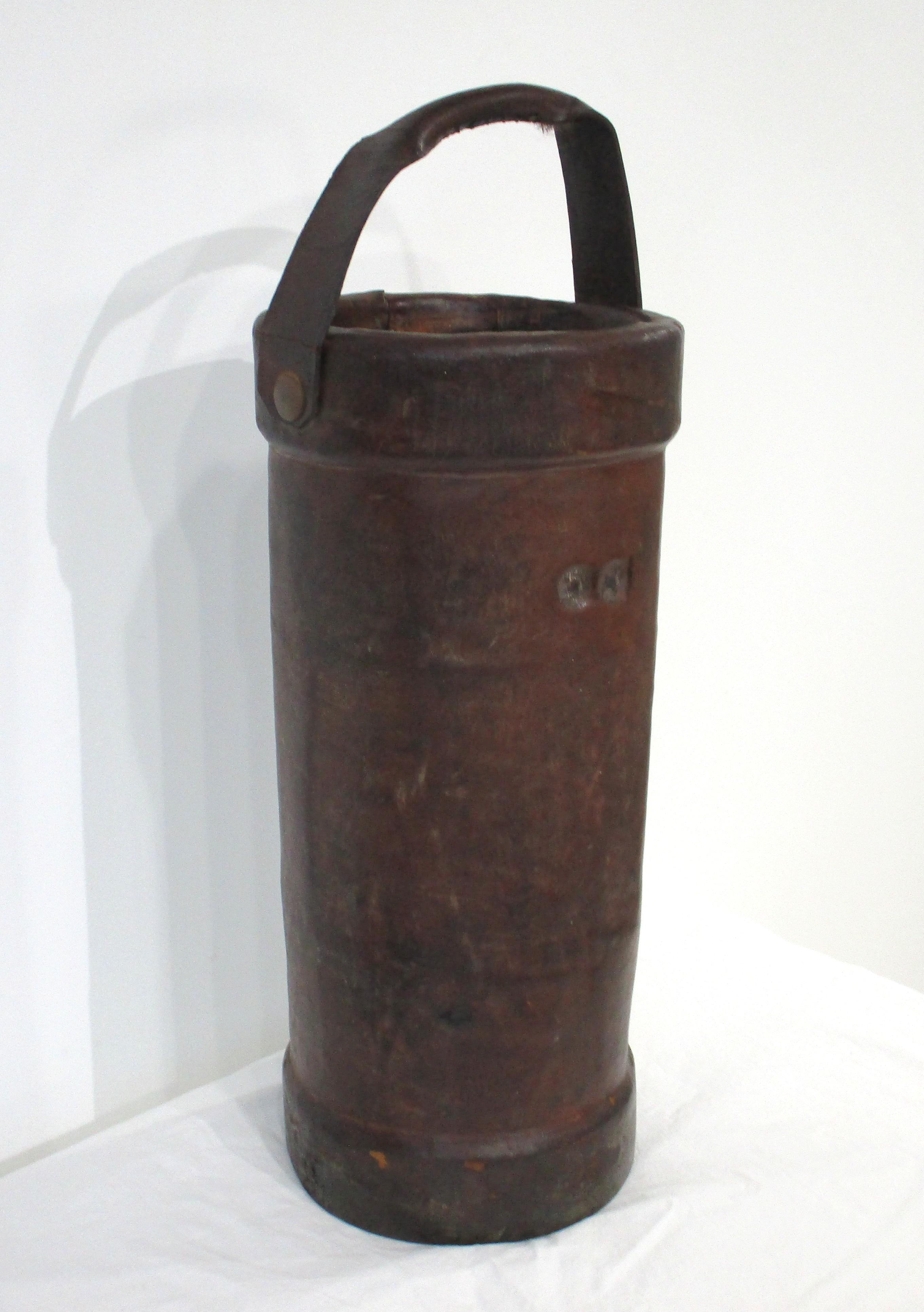 Vintage British Fire / Powder Bucket Umbrella Stand Cane Holder For Sale 3