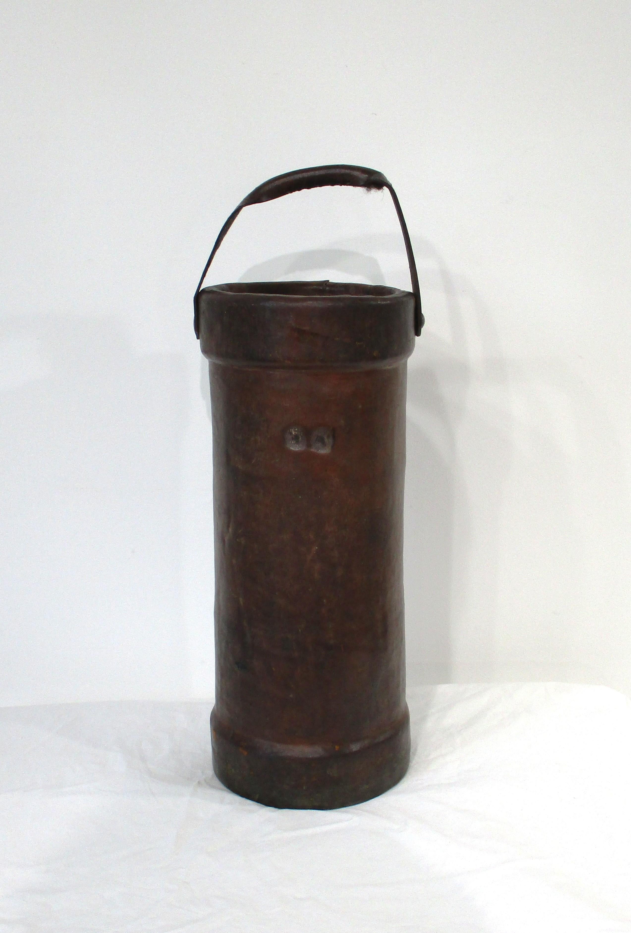 Vintage British Fire / Powder Bucket Umbrella Stand Cane Holder For Sale 4