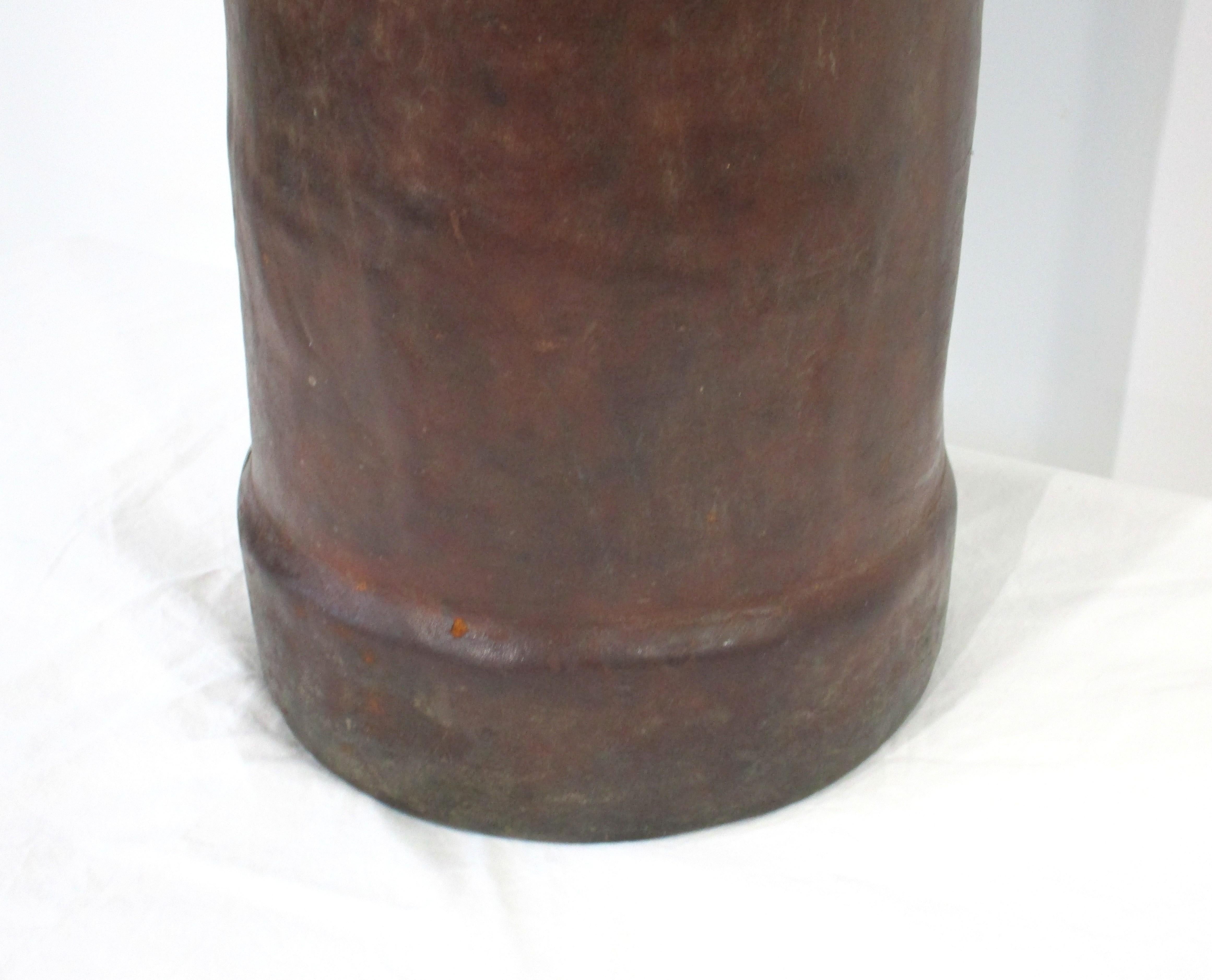 Vintage British Fire / Powder Bucket Umbrella Stand Cane Holder In Good Condition For Sale In Cincinnati, OH