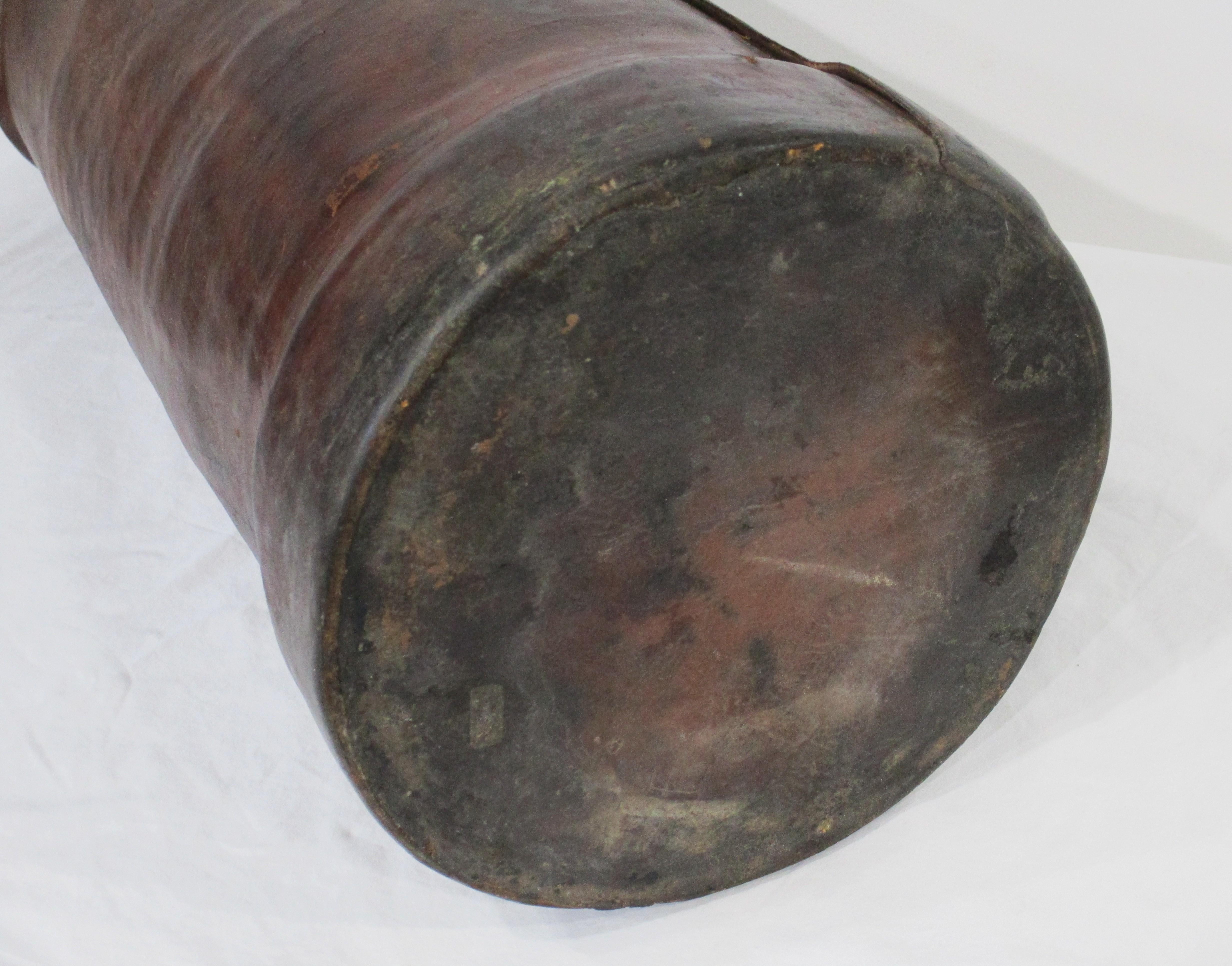 20th Century Vintage British Fire / Powder Bucket Umbrella Stand Cane Holder For Sale