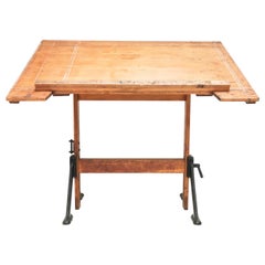 Vintage British Made Admel Architect Draughtsmans Desk Map Table