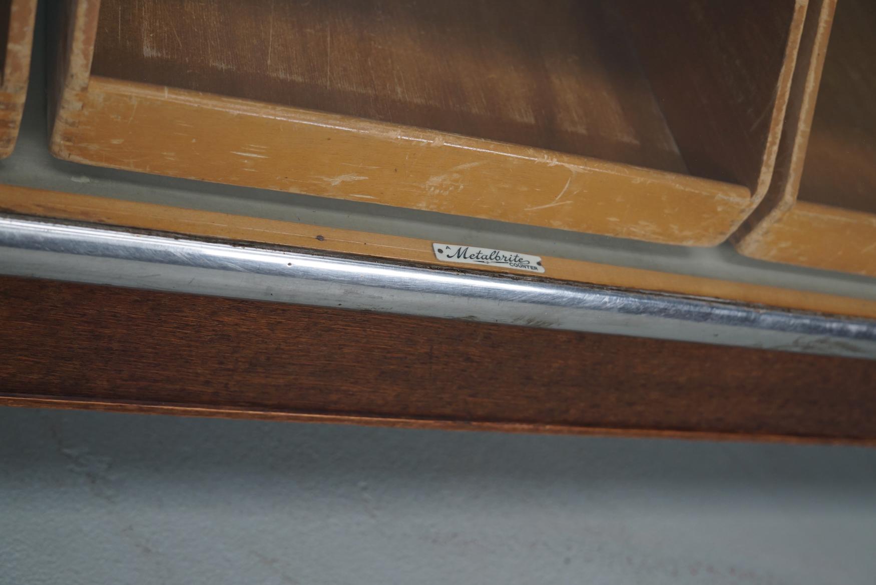 Vintage British Maple & Oak Kurzwarenschrank oder Ladentisch, 1930er Jahre im Zustand „Gut“ im Angebot in Nijmegen, NL