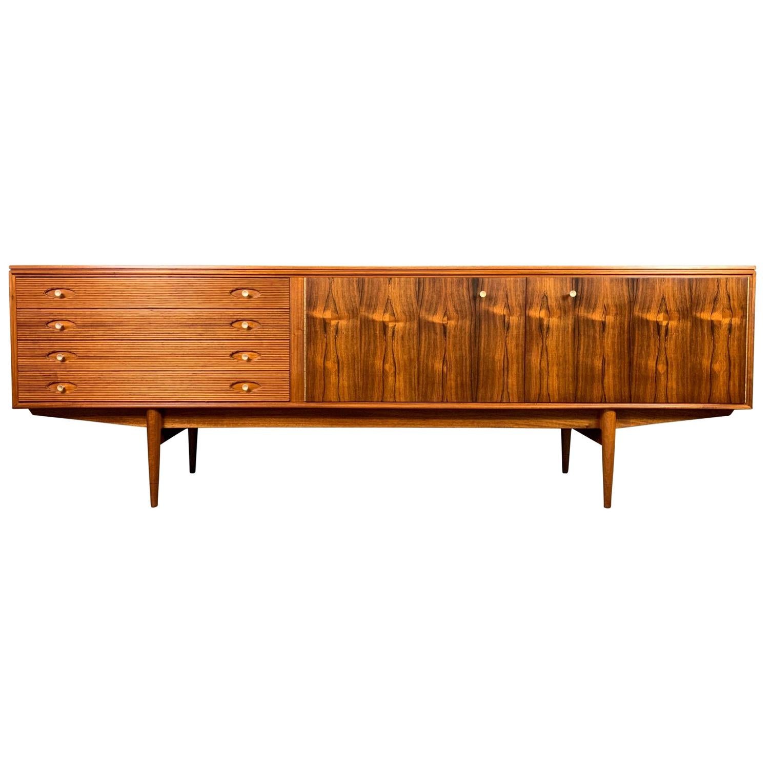 Vintage British Midcentury Mahogany "Hamilton" Credenza by Robert Heritage