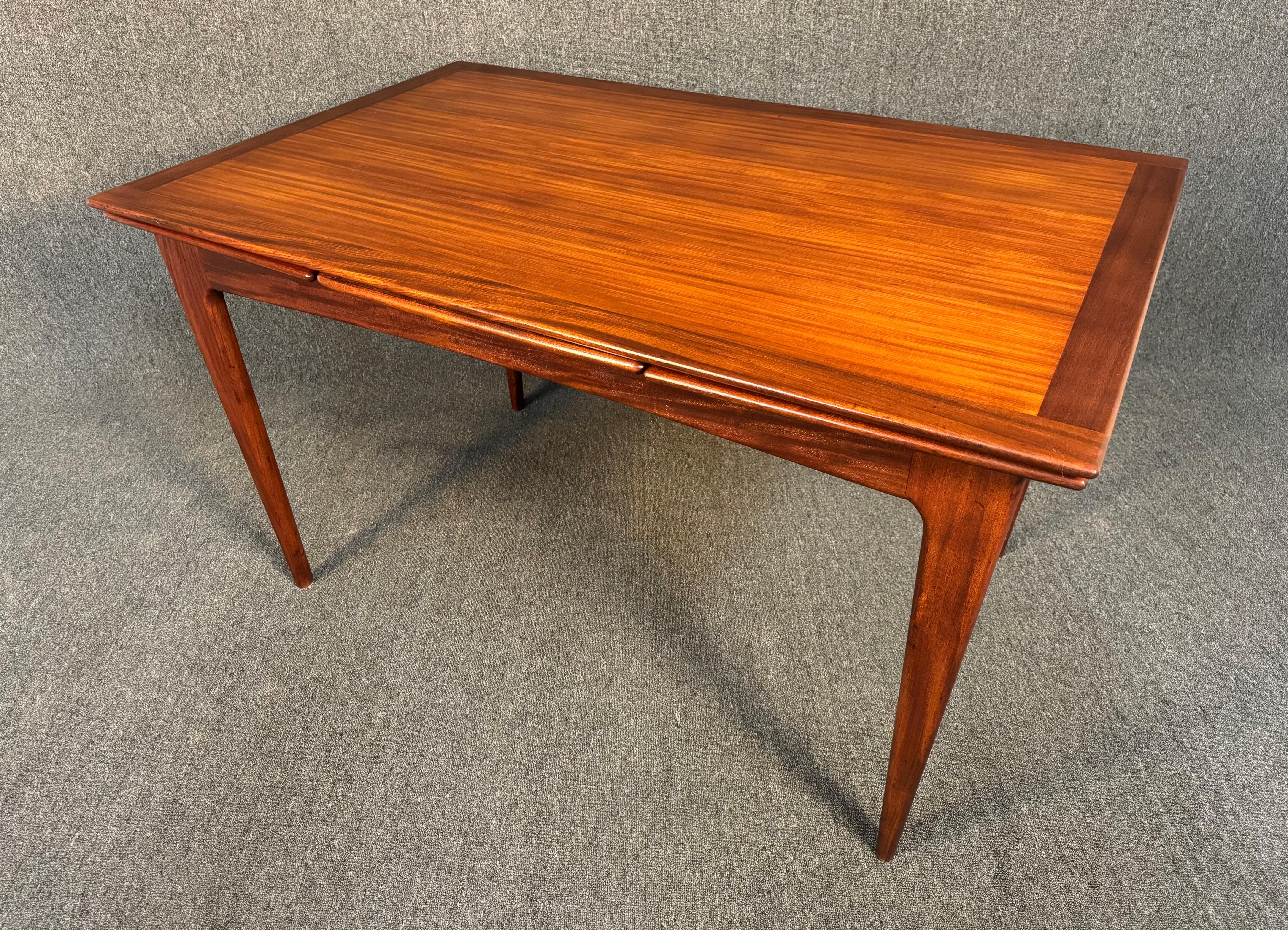 Vintage British Mid Century Modern Afromasia Teak Dining Table by A. Younger Ltd For Sale 3