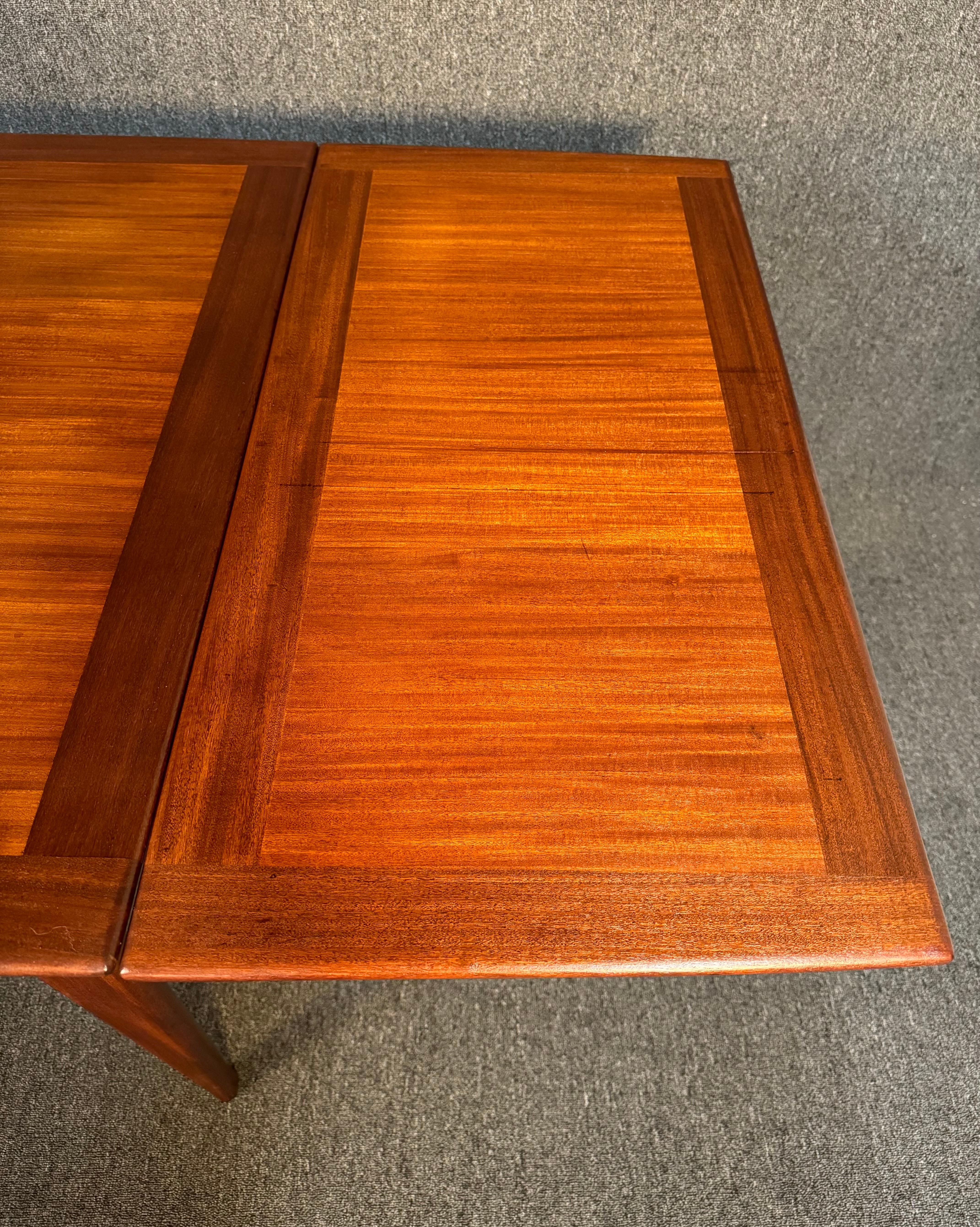 English Vintage British Mid Century Modern Afromasia Teak Dining Table by A. Younger Ltd For Sale