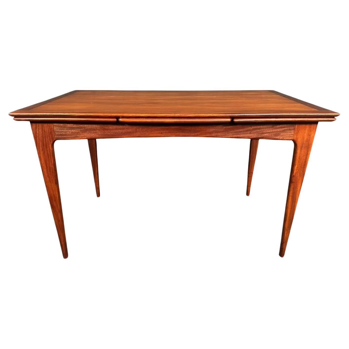 Vintage British Mid Century Modern Afromasia Teak Dining Table by A. Younger Ltd