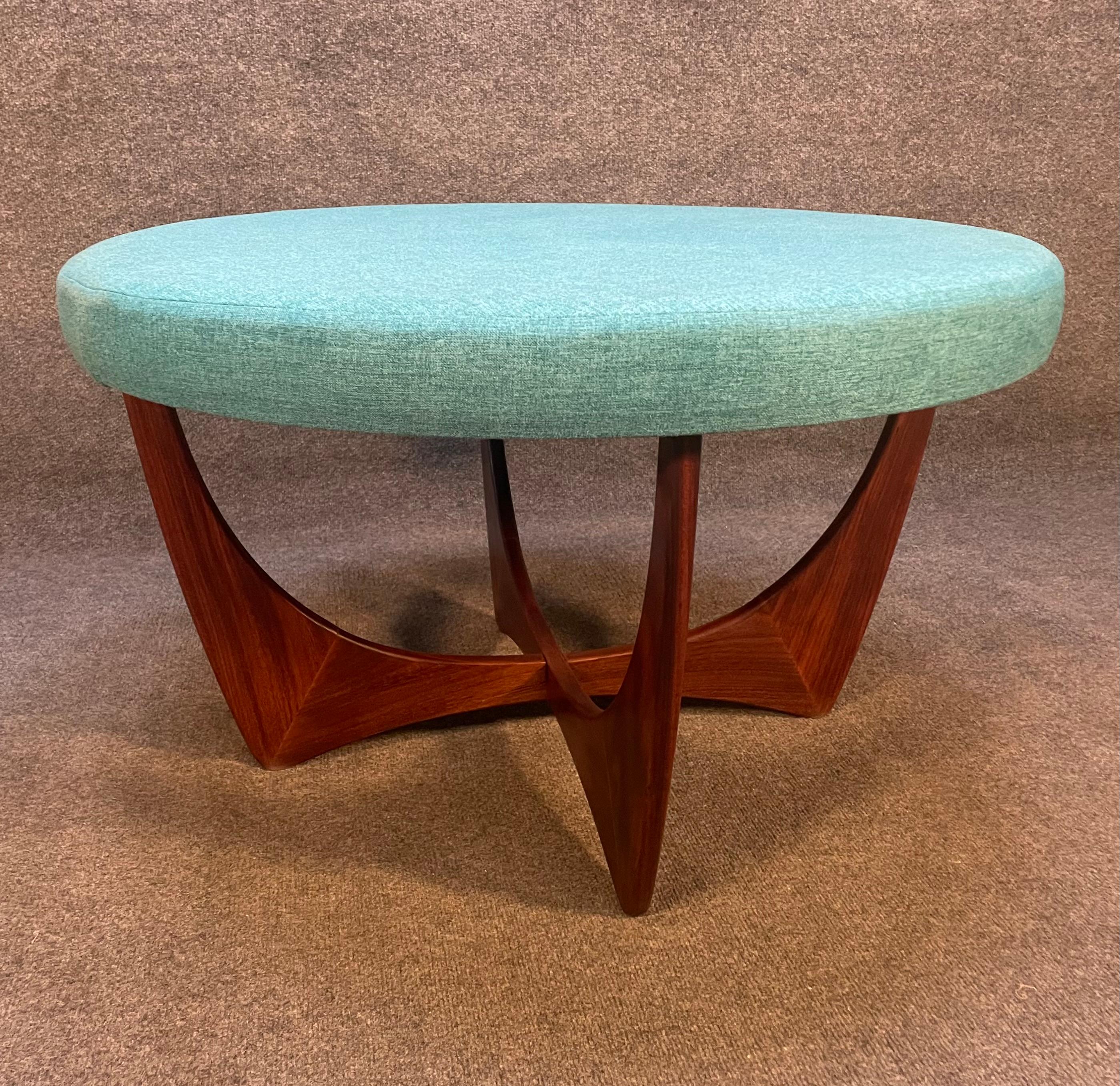 Here is a very special British Mid-Century Modern foot stool from the 