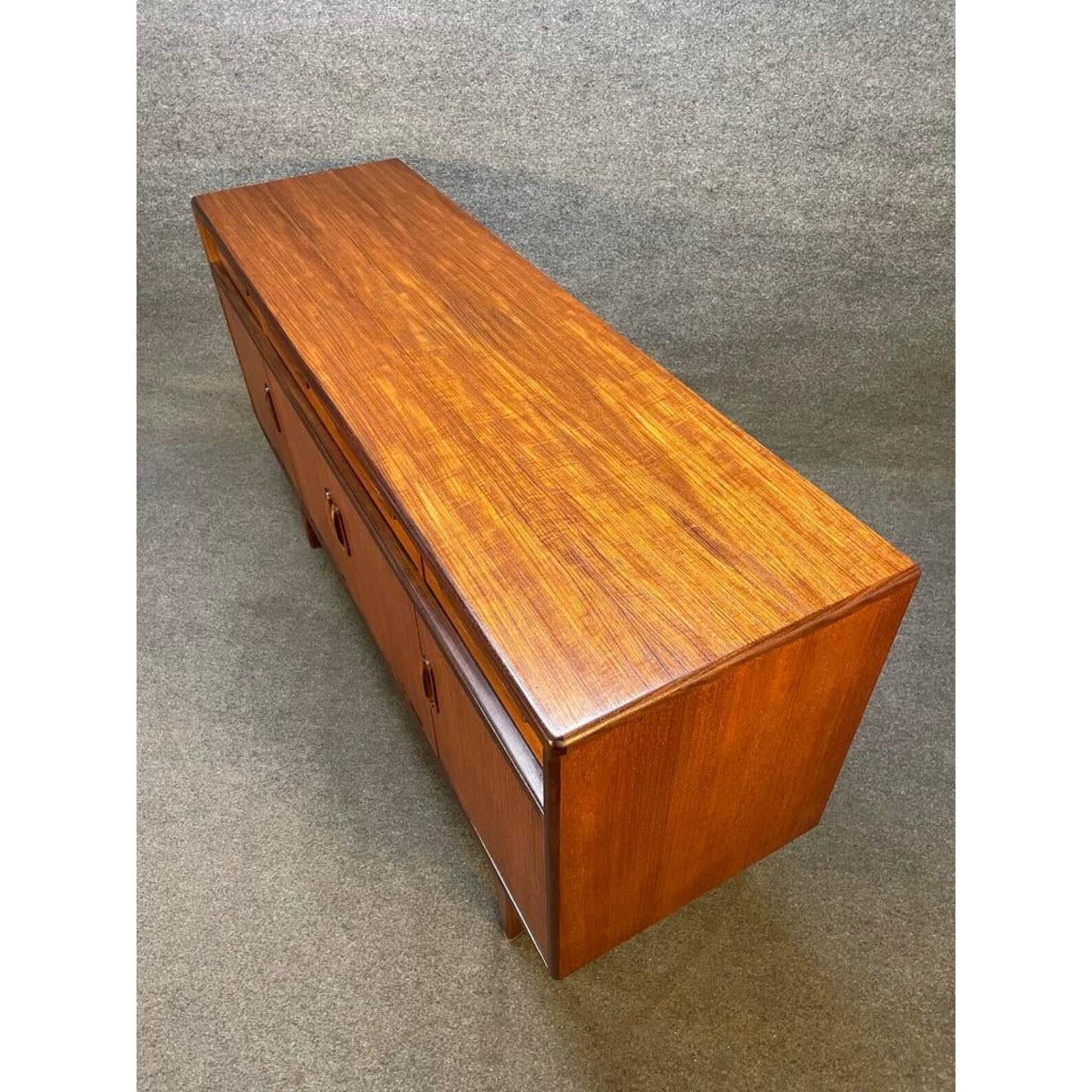 Vintage British Mid-Century Modern Compact Teak 