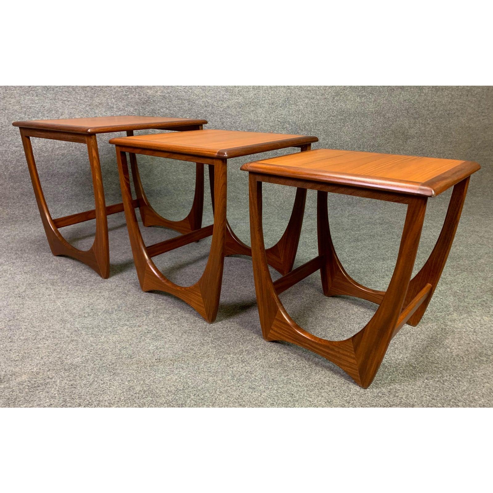 English Vintage British Mid-Century Modern Teak 