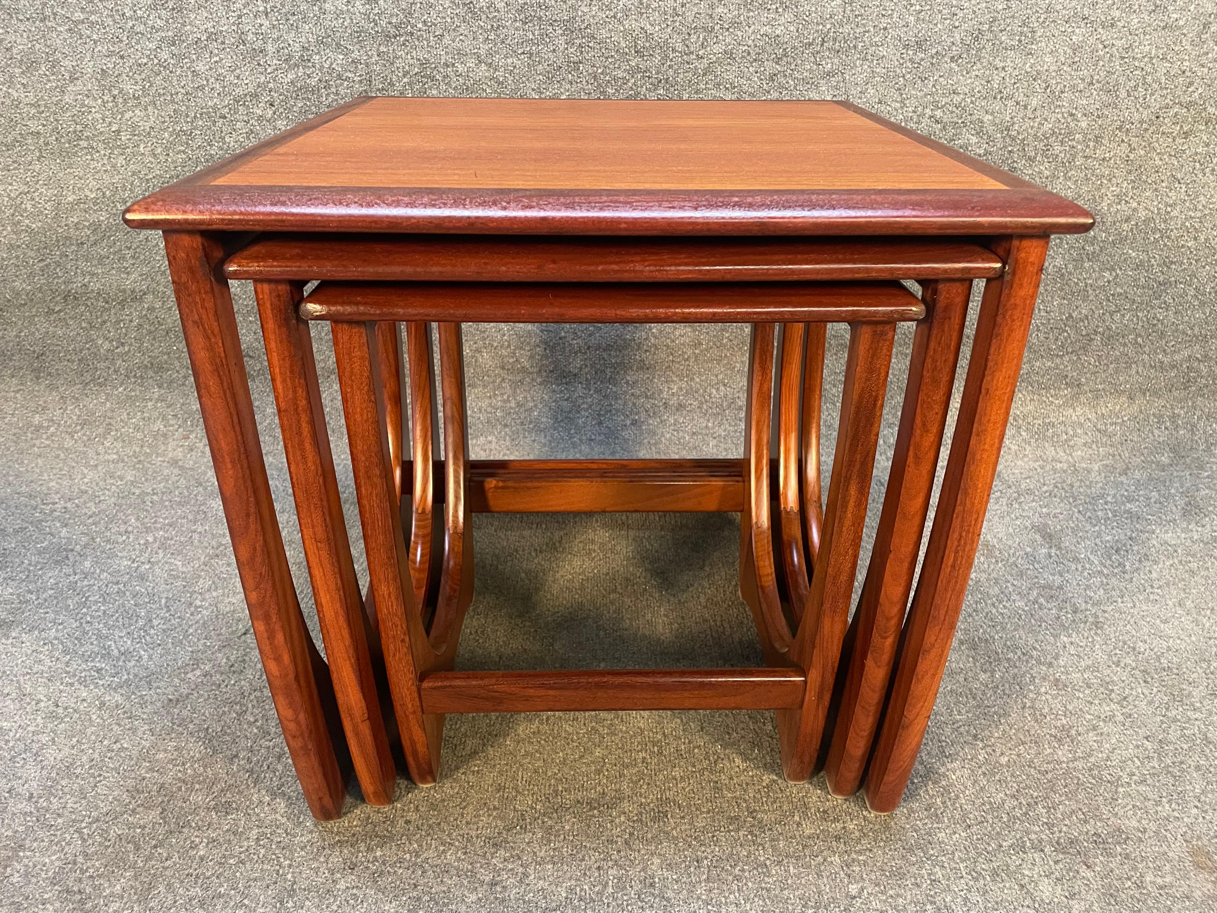 English Vintage British Mid-Century Modern Teak 