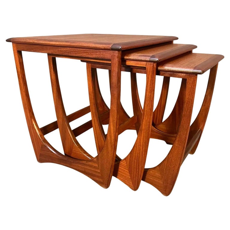 Vintage British MidCentury Modern Teak "Astro" Nesting Tables by G
