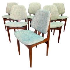 Vintage British Mid-Century Modern Teak Chairs by Elliotts of Newbury, Set of 6