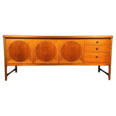 Retro British Mid-Century Modern Teak "Circle" Credenza by Nathan