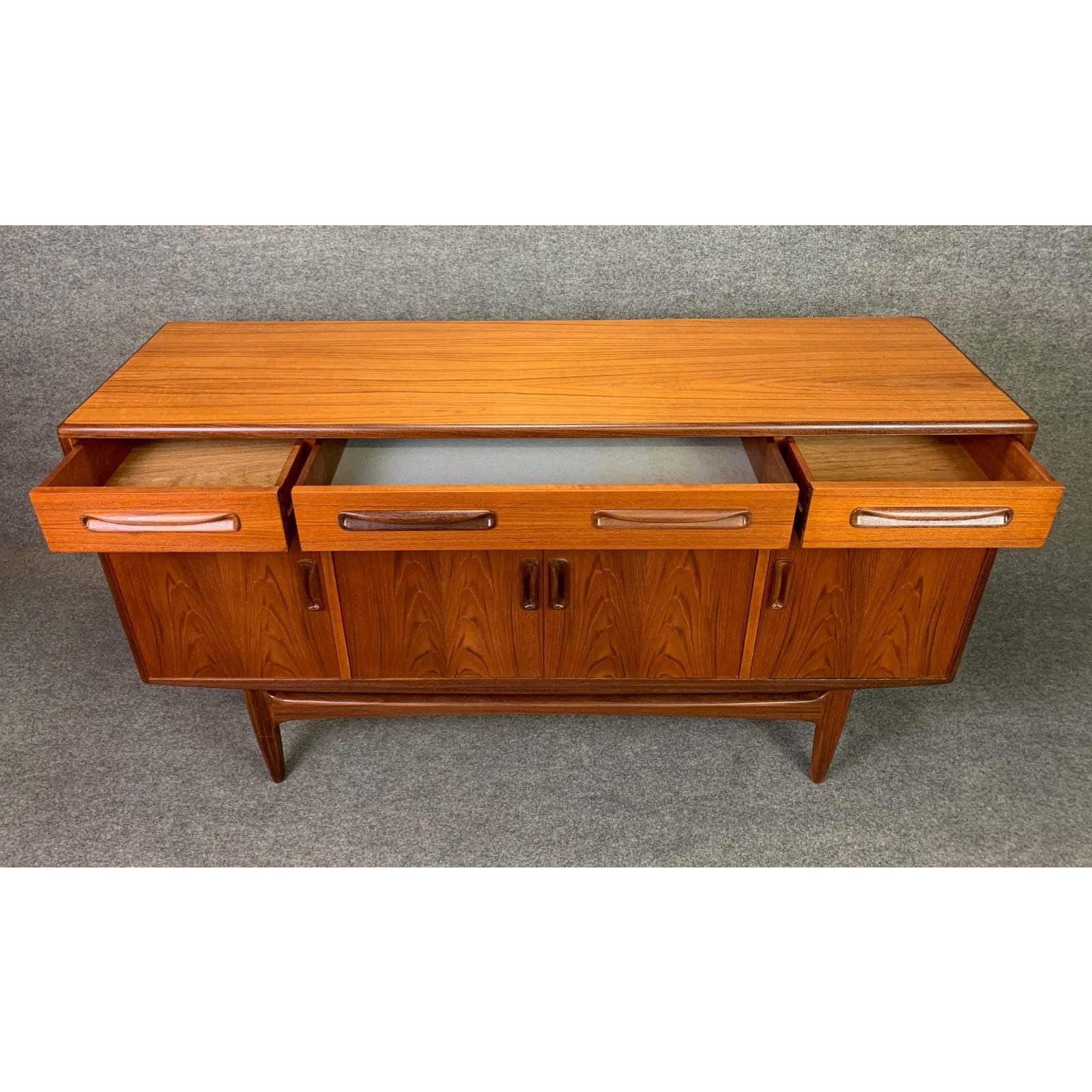 Vintage British Mid-Century Modern Teak Compact 