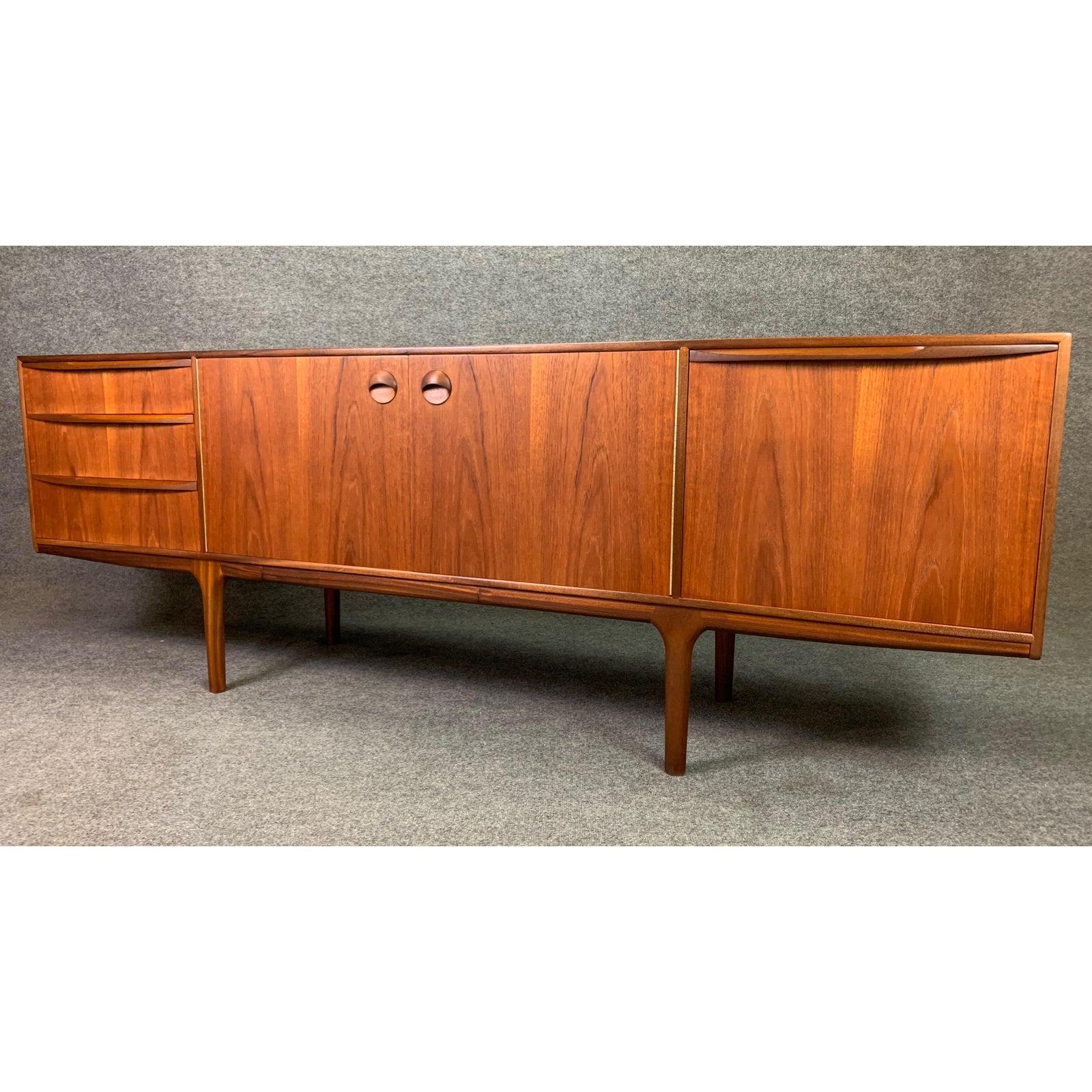 English Vintage British Mid-Century Modern Teak Credenza by A.H. McIntosh