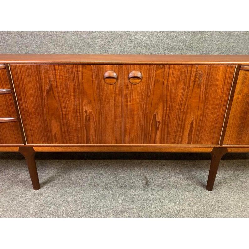 Woodwork Vintage British Mid-Century Modern Teak Credenza by A.H. McIntosh