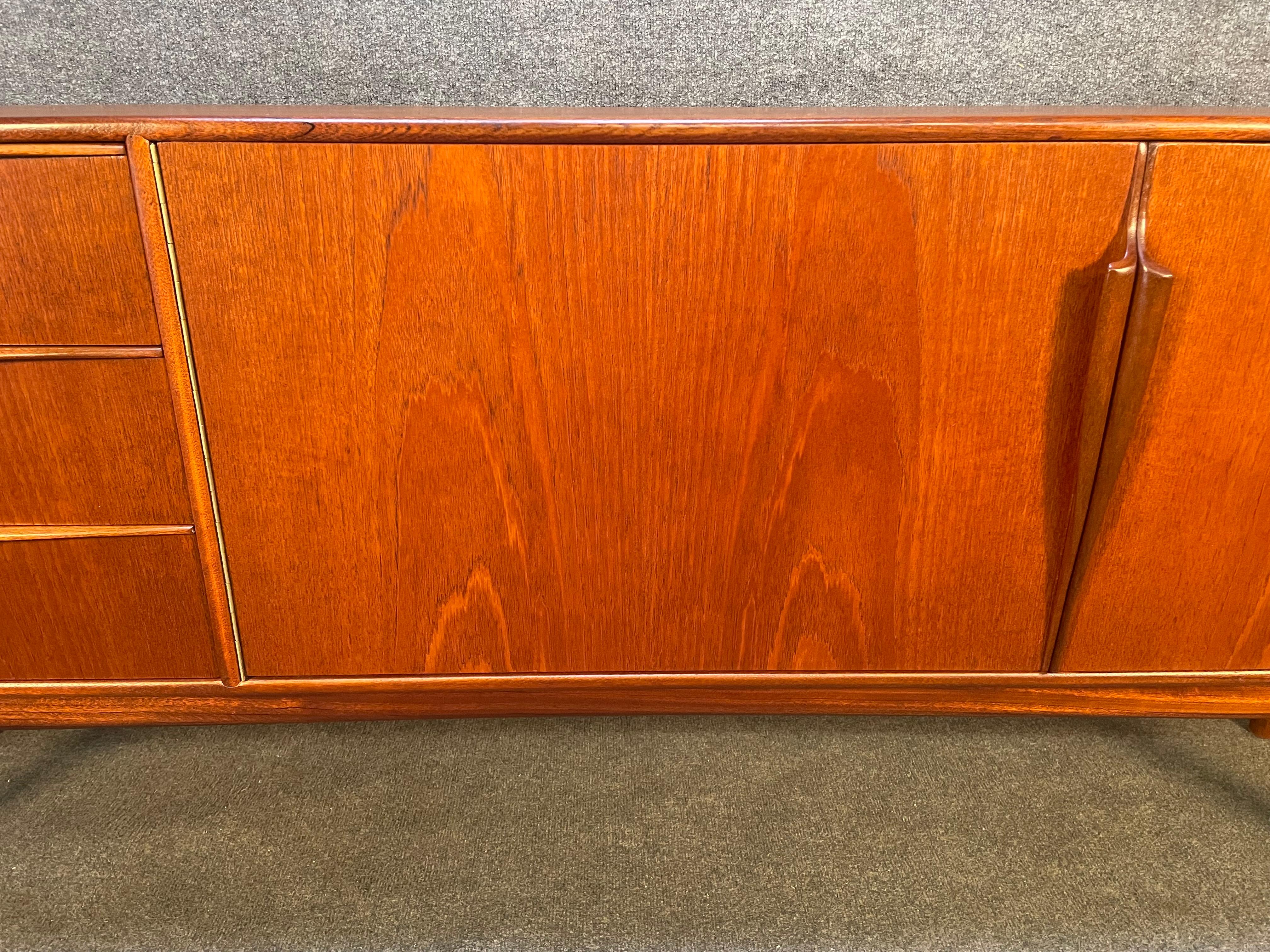 Scandinavian Modern Vintage British Mid-Century Modern Teak Credenza by McIntosh