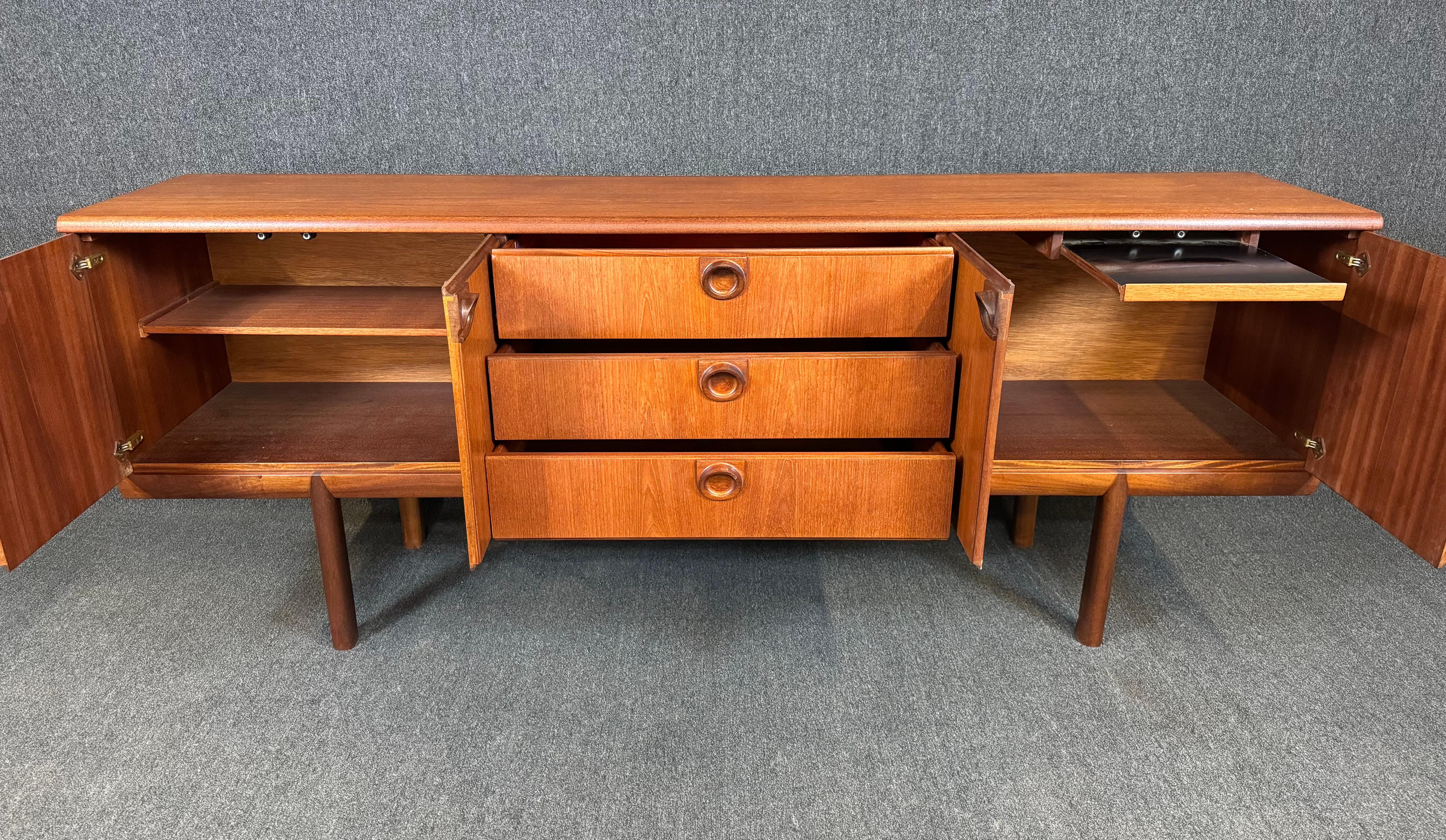 Mid-Century Modern Vintage British Mid Century Modern Teak Credenza by McIntosh For Sale