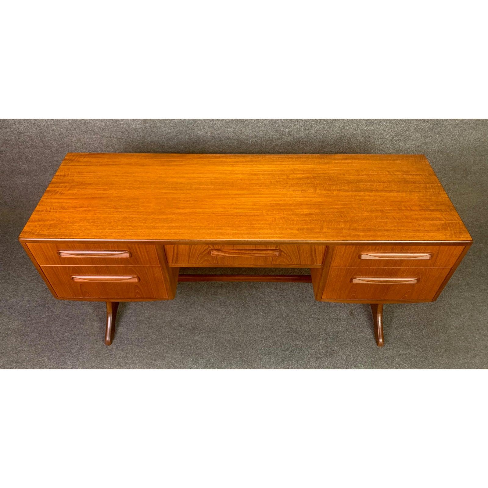 Vintage British Mid-Century Modern Teak Desk Work Table by G Plan	 2