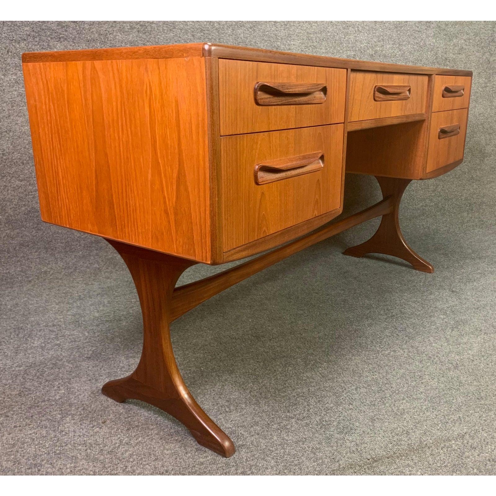 Woodwork Vintage British Mid-Century Modern Teak Desk Work Table by G Plan	