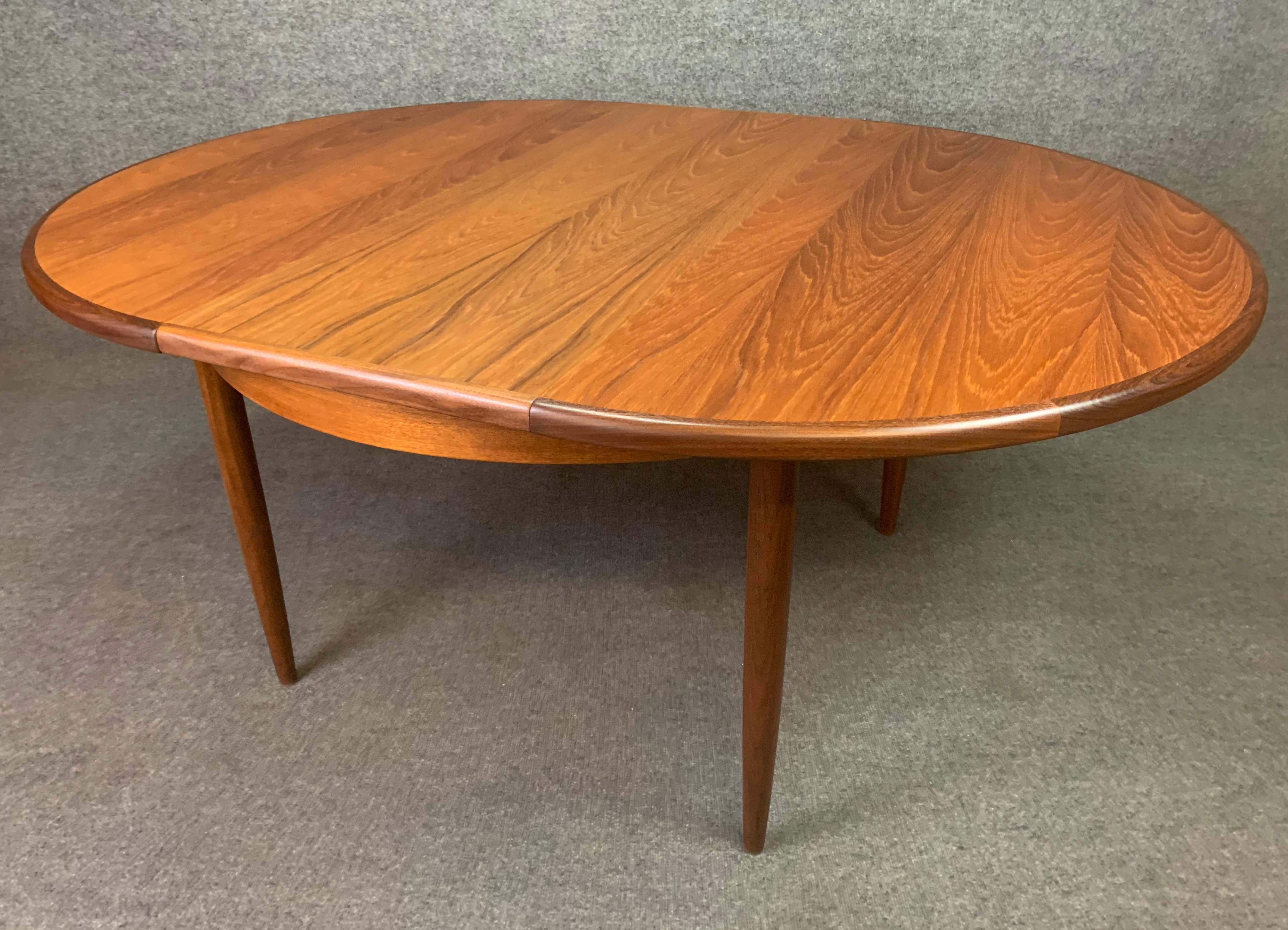 Mid-20th Century Vintage British Mid-Century Modern Teak Dining Round Table by G Plan