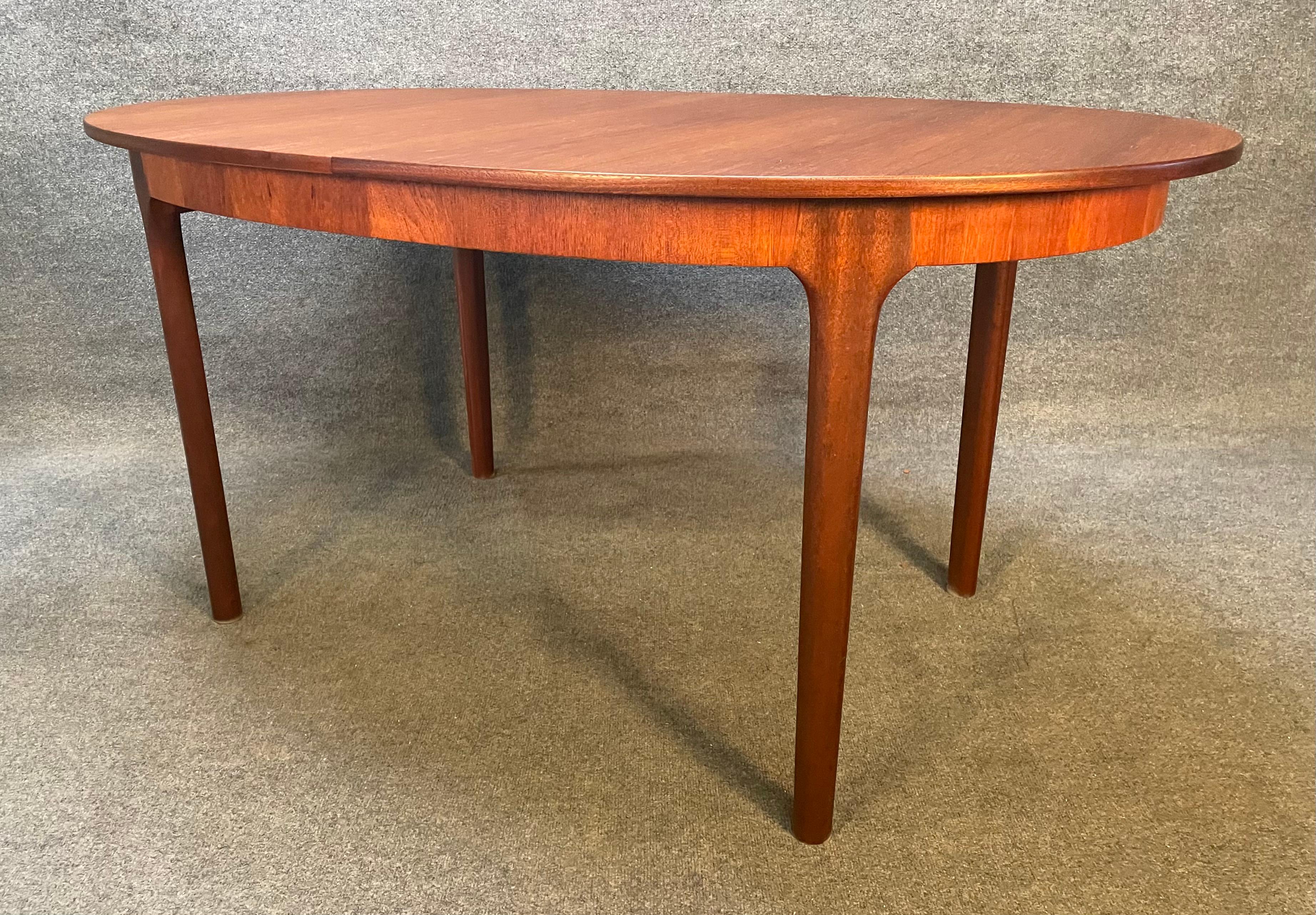 Danish Vintage British Mid Century Modern Teak Dining Table by McIntosh