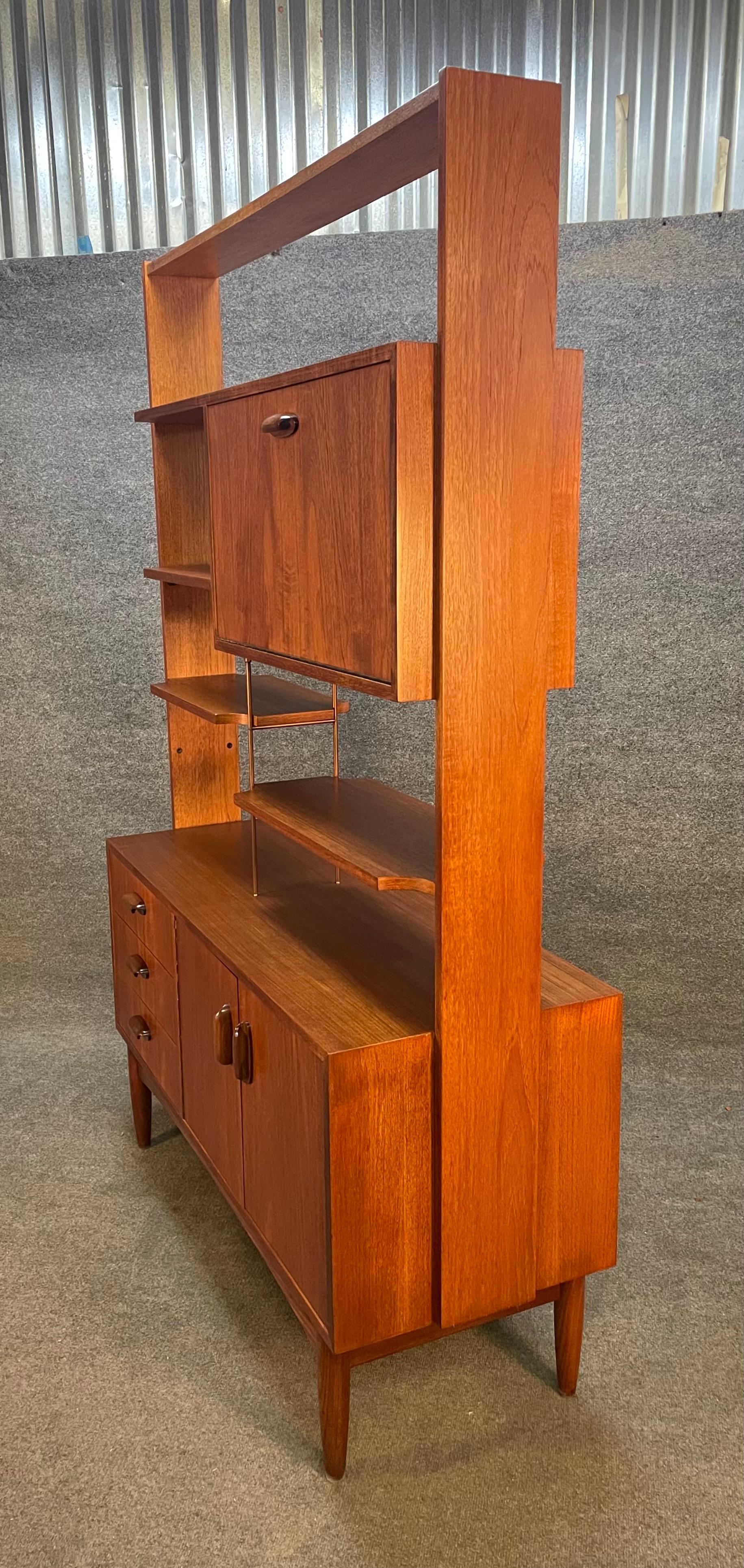 Vintage British Mid-Century Modern Teak Hutch Bookcase by G Plan 2