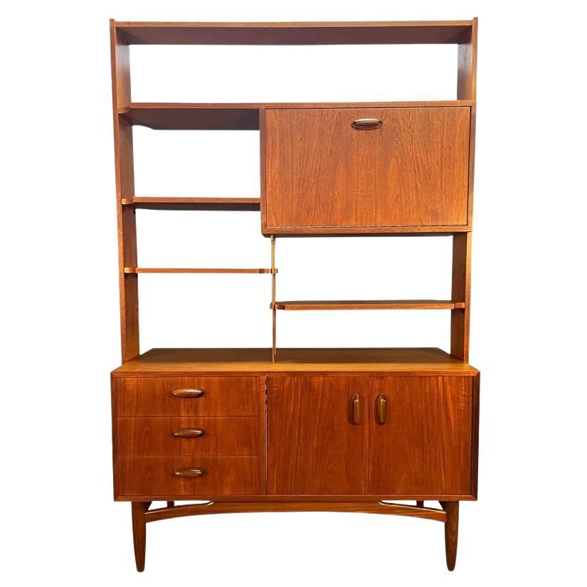 Vintage British Mid-Century Modern Teak Hutch Bookcase by G Plan