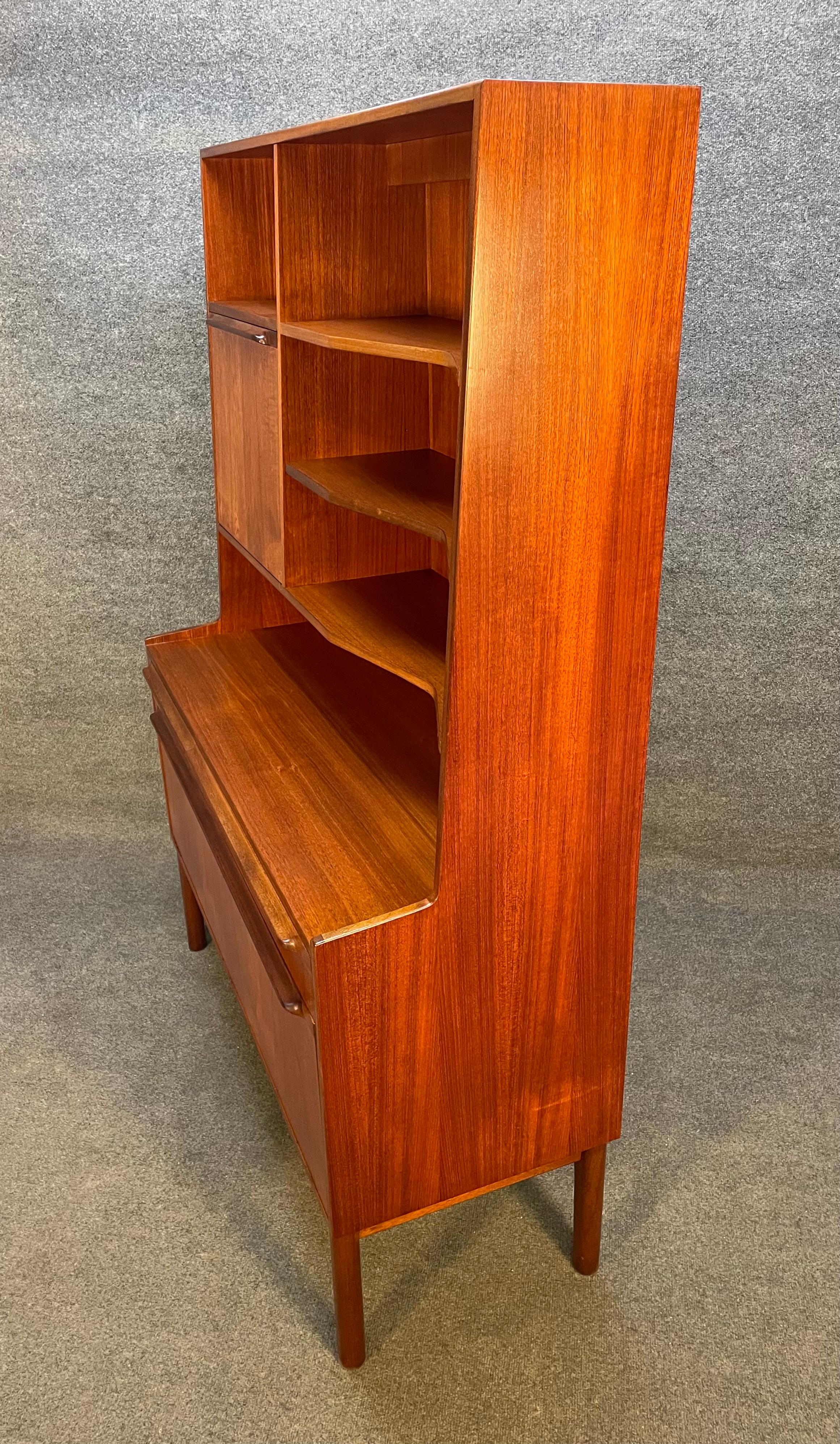 Mid-20th Century Vintage British Mid-Century Modern Teak Hutch by A.H McIntosh Ltd For Sale