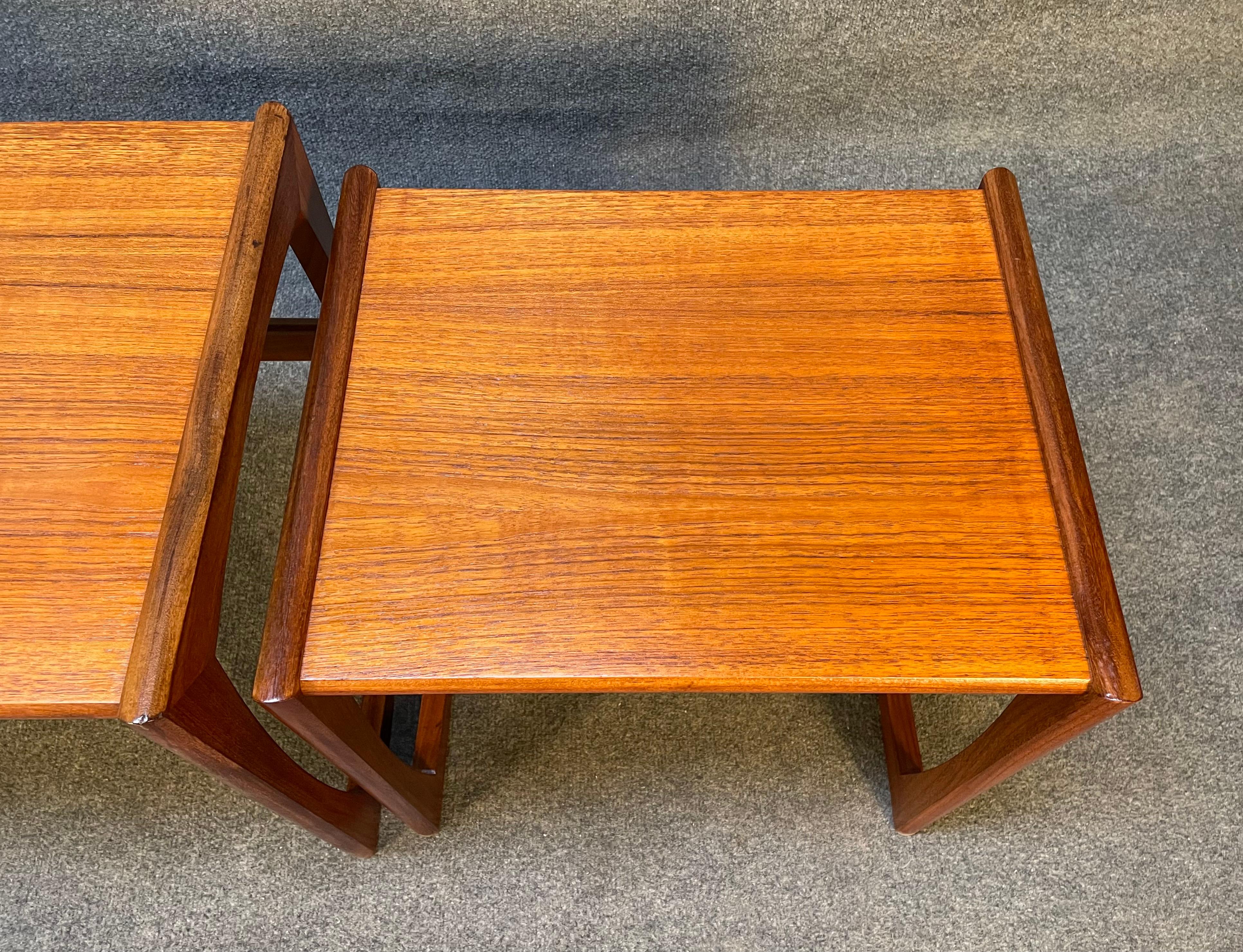 Woodwork Vintage British Mid-Century Modern Teak Nesting Tables by G Plan