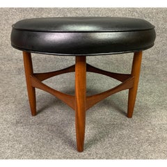 Vintage British Mid-Century Modern Teak Ottoman by Kofod Larsen for G Plan