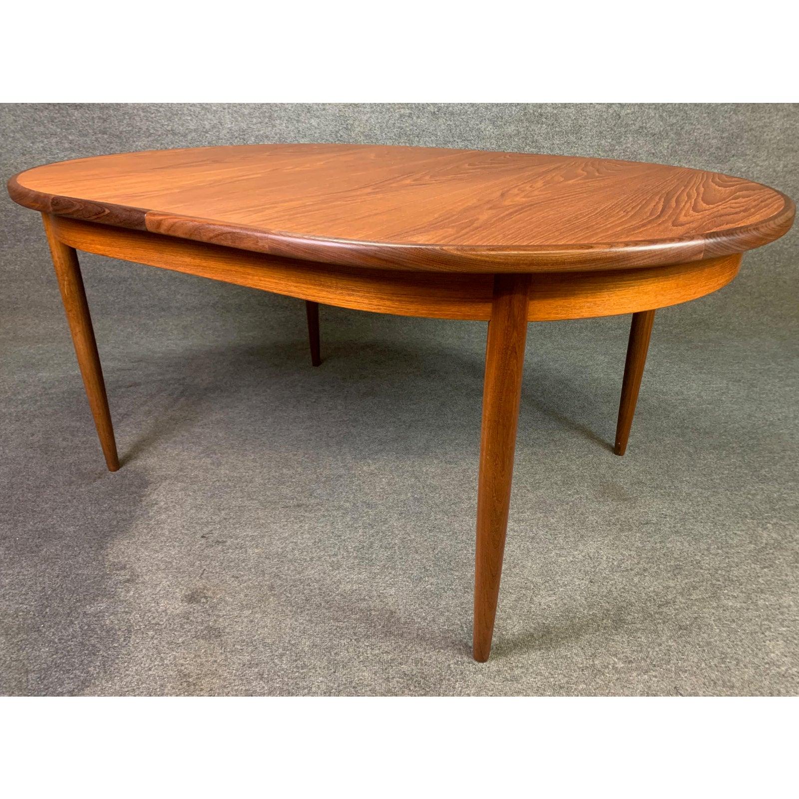 English Vintage British Mid-Century Modern Teak Oval Dining Table by G Plan