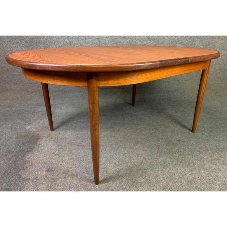 Vintage British MidCentury Modern Teak Oval Dining Table by G Plan at