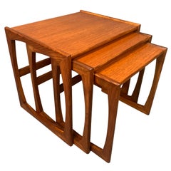 Vintage British Mid-Century Modern Teak "Quadrille" Nesting Tables by G Plan