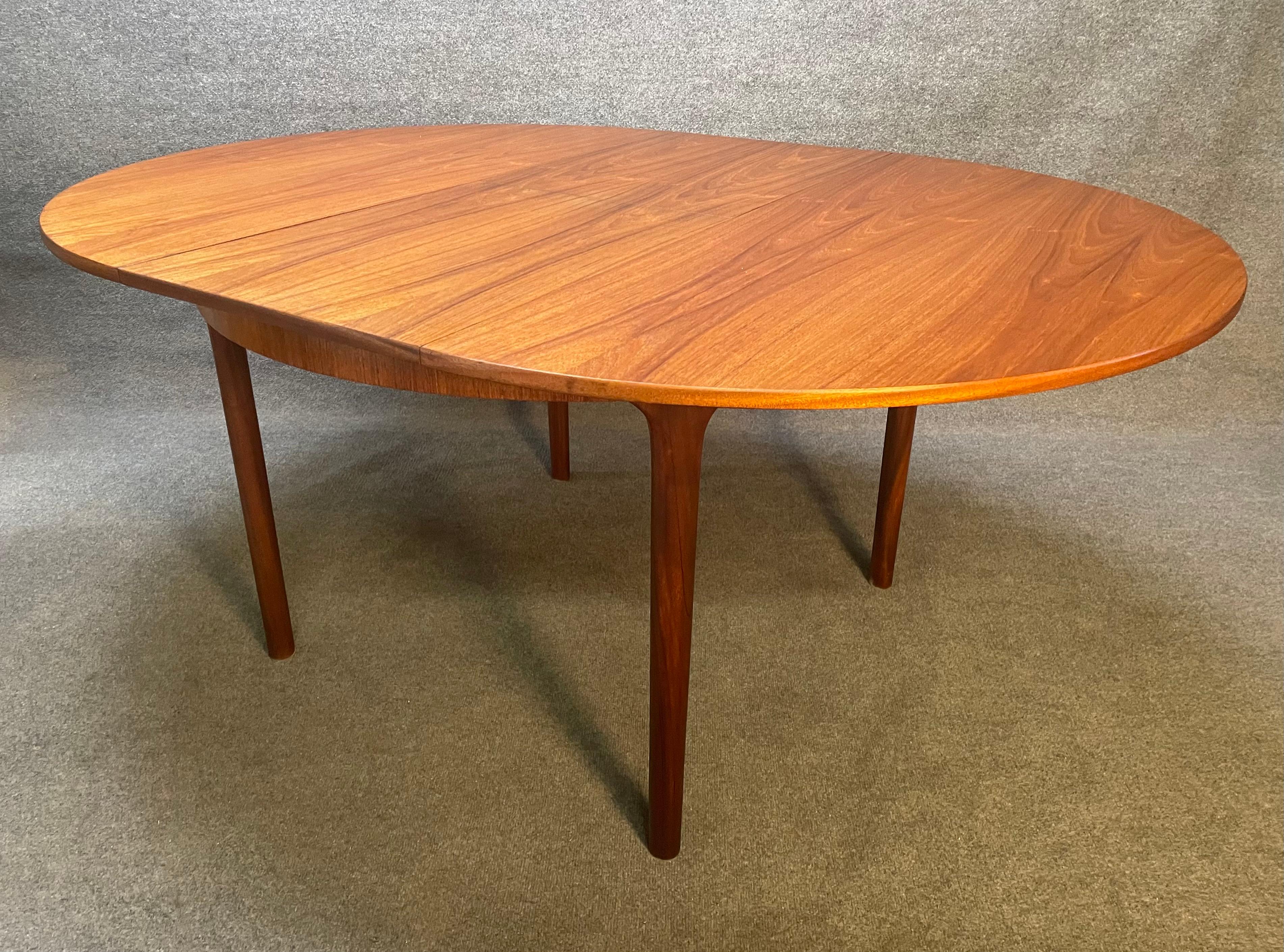 Mid-Century Modern Vintage British Mid Century Modern Teak Round Dining Table by A.H. McIntosh