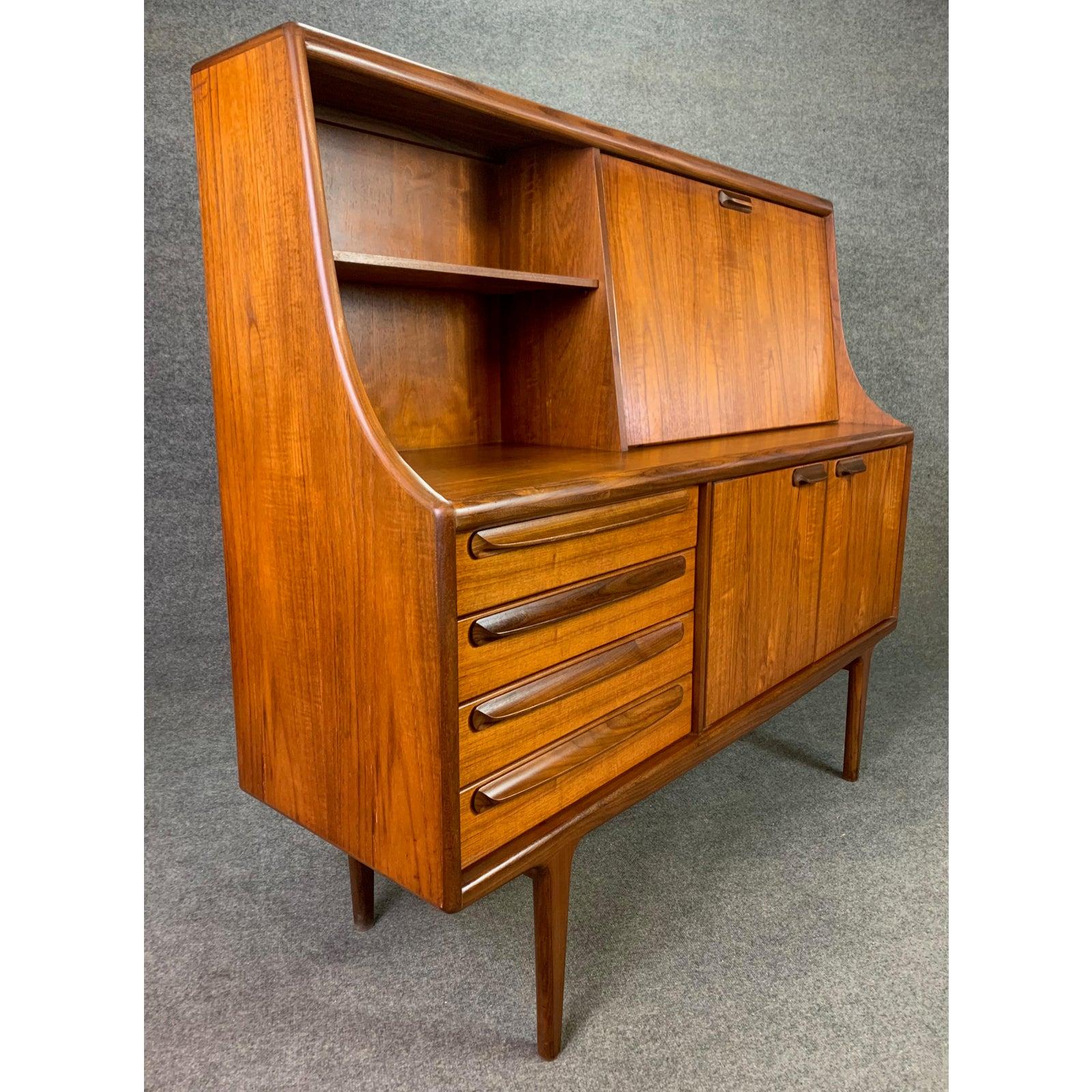 Vintage British Mid-Century Modern Teak Secretary Desk by A. Younger Ltd. 3
