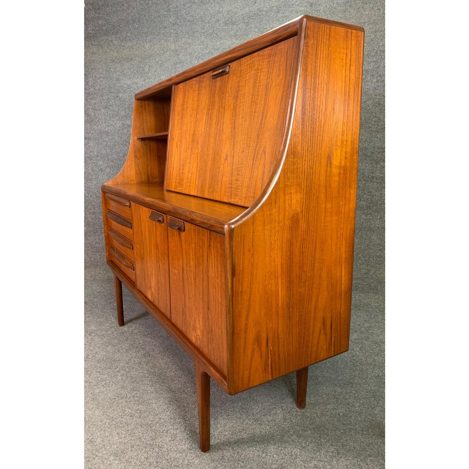 Vintage British Mid-Century Modern Teak Secretary Desk by A. Younger Ltd. 4