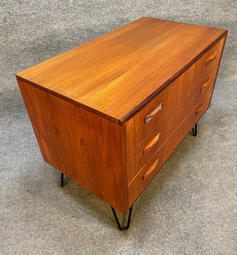 Vintage British Mid Century Teak "Fresco" Lowboy Dresser Entry Chest