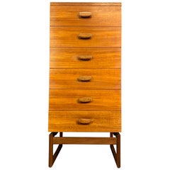Vintage British Midcentury Teak "Quadrille" Chest of Drawers Dresser by G Plan