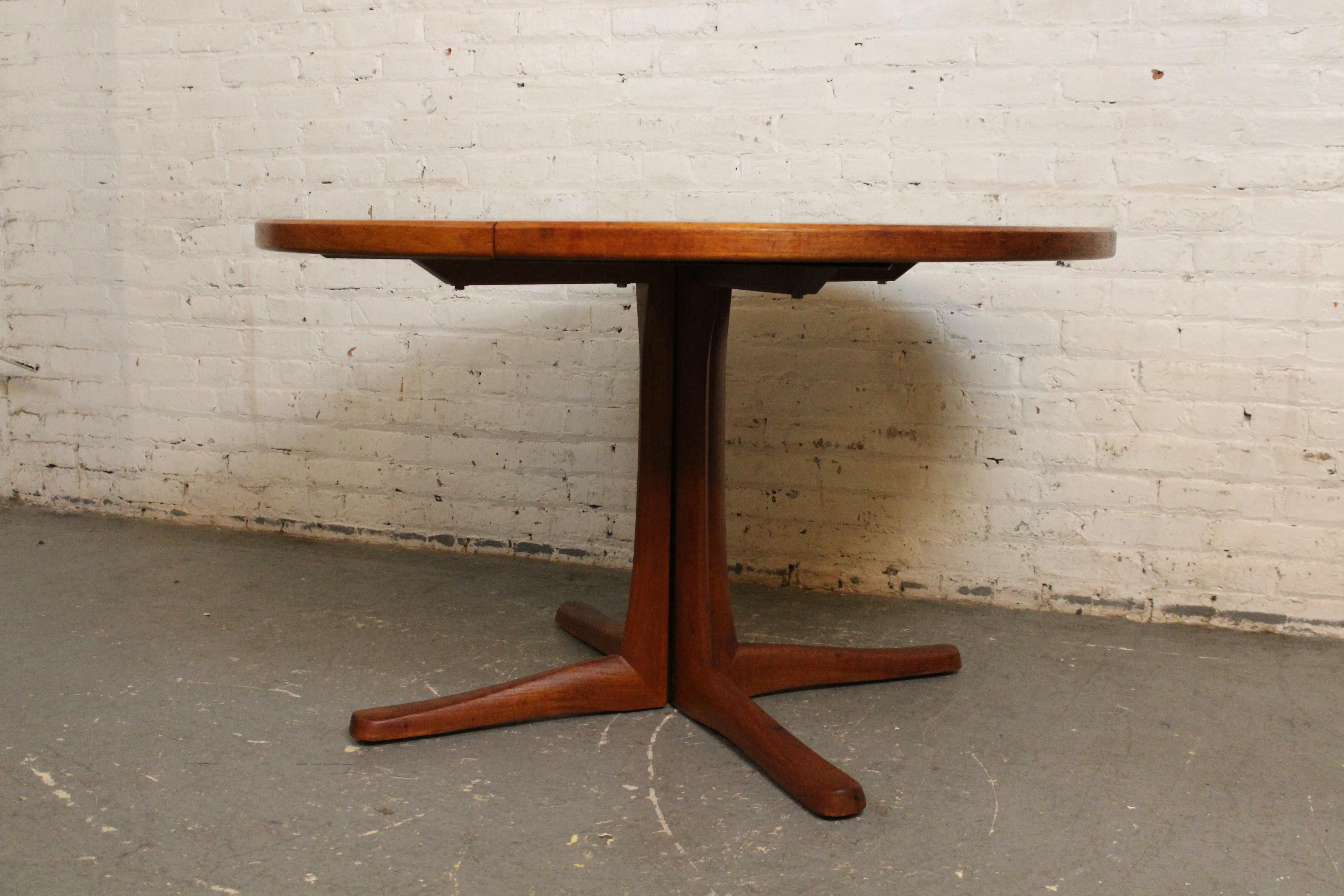 Carved Vintage British Modern Teak Table by A.H. McIntosh