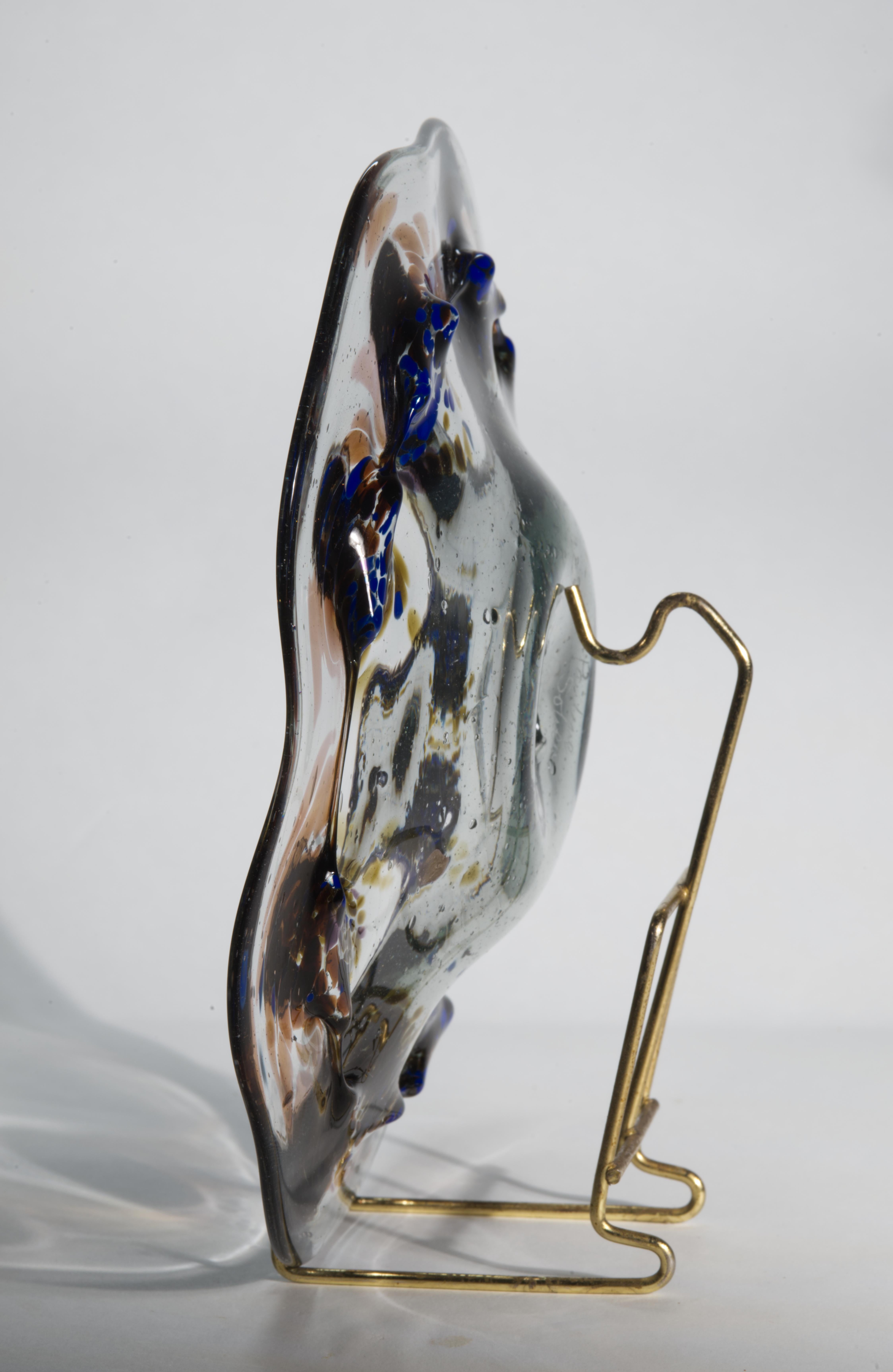 20th Century Vintage British Studio Art Glass Bowl by Pauline Solven For Sale