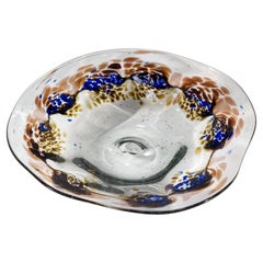 Vintage British Studio Art Glass Bowl by Pauline Solven