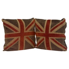 Vintage British Union Jack Throw Pillows